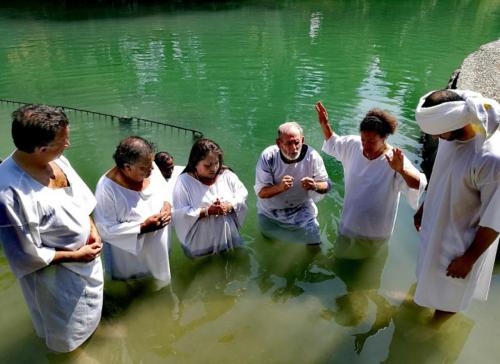 baptism at the Jordan river 